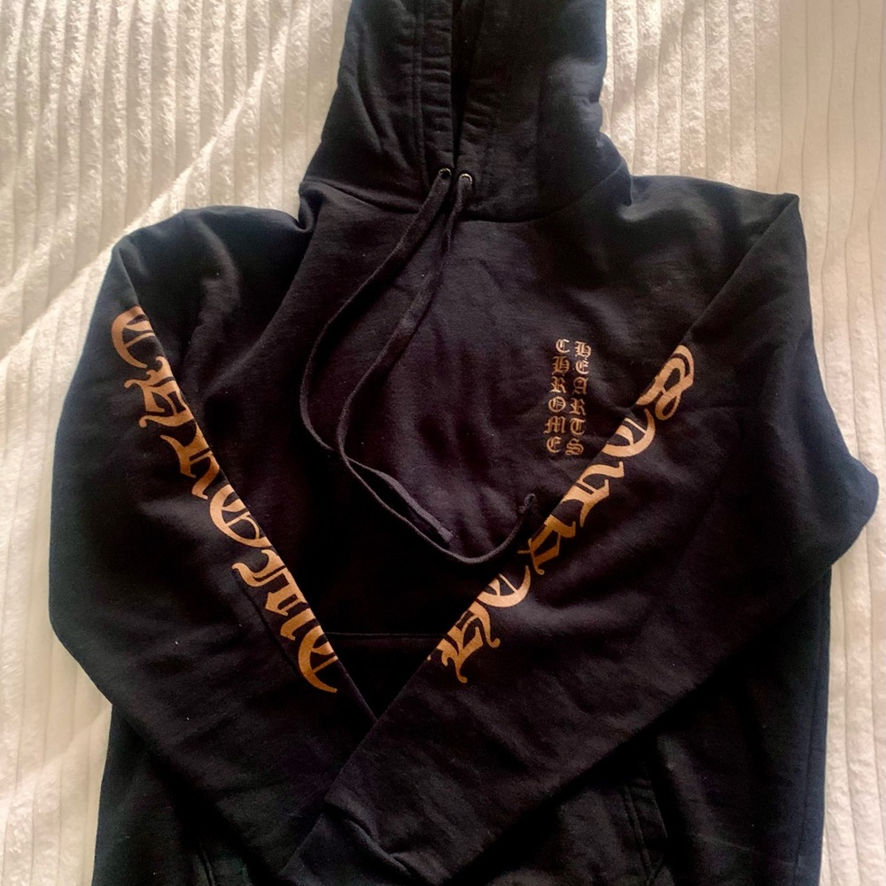 Brand new Chrome Hearts Mocha Text Hoodie